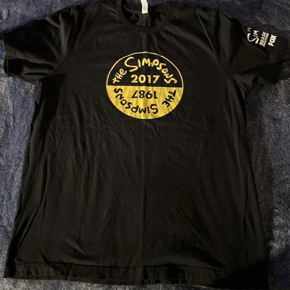 The Simpsons 1987-2017 Promo T Shirt Black Xl  Season 29 Premiere Party Fox TV